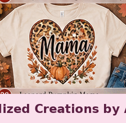 Leopard Pumpkin Mama — Personalized Creations by Angela™